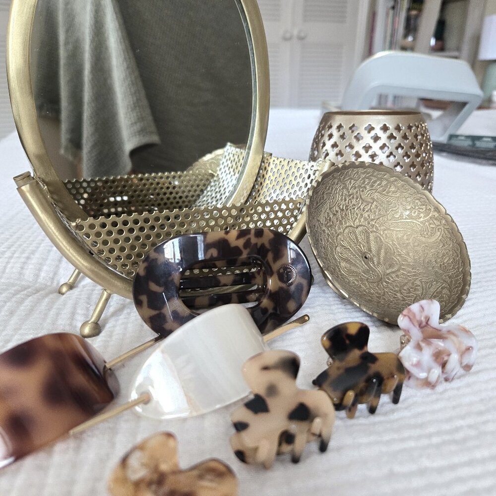Anthropologie Mirror and  Hair Accessories